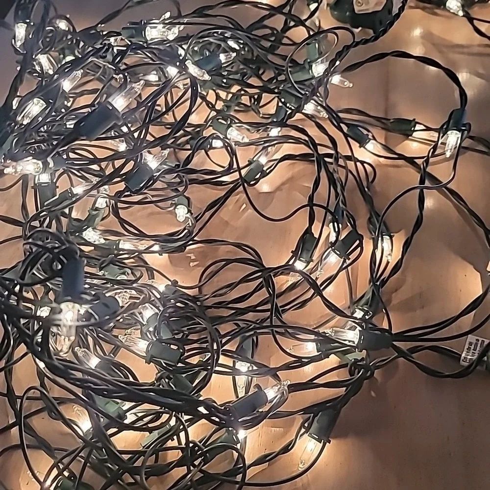 Set Of 3 Mini Warm White 4 ft x 4 ft Mesh/Net Lights - Christmas/Holiday